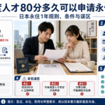 高度人才80分多久可以申请永住？日本永住1年规则、条件与误区